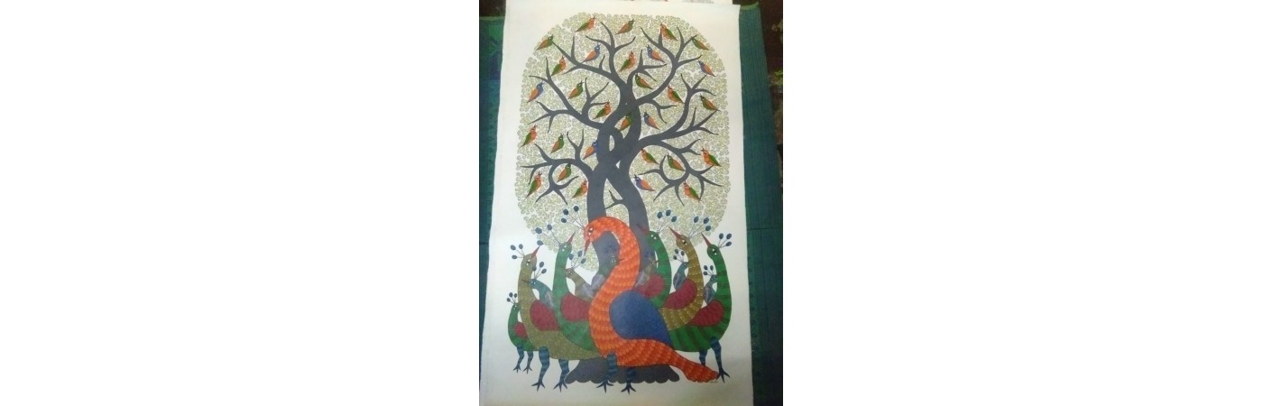Traditional Gond Art 3 (2"3")